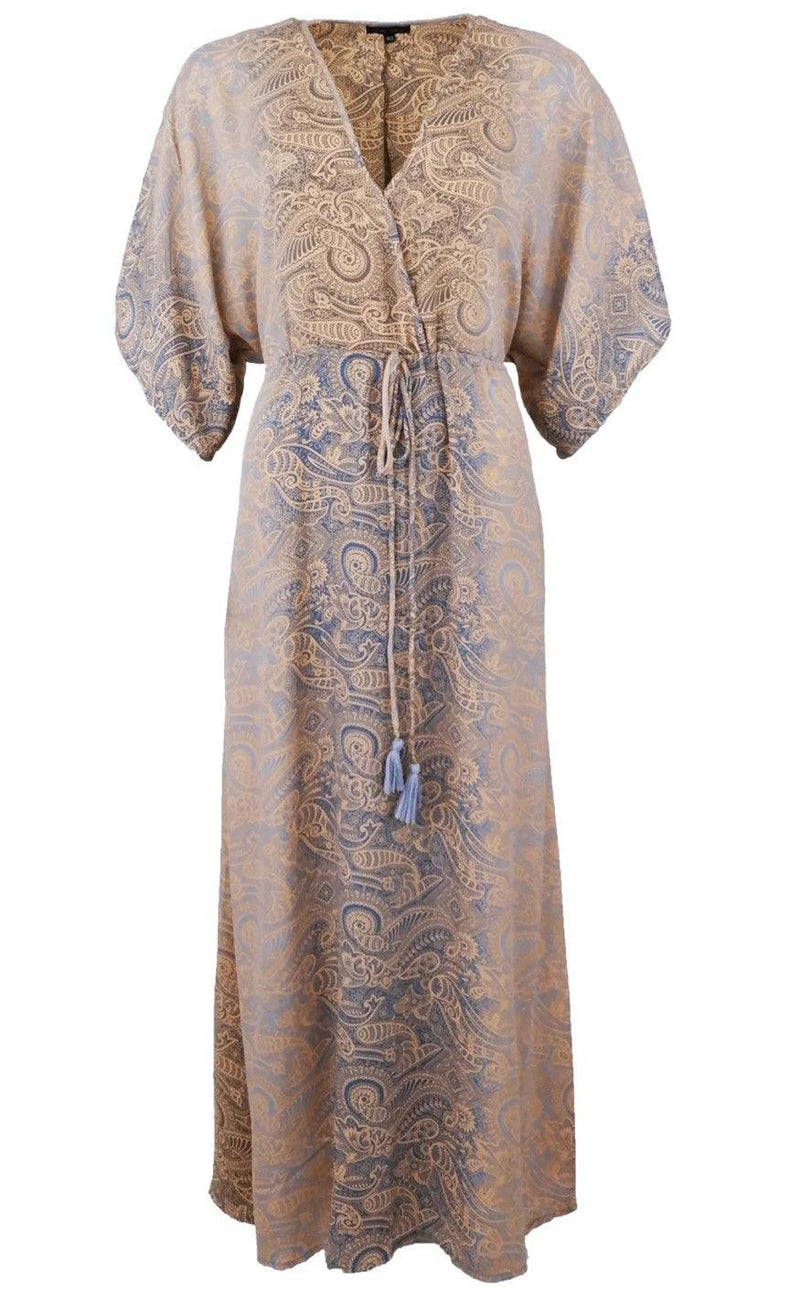 Black Colour Kjole - Luna Long V-Neck - Sea Ivory
