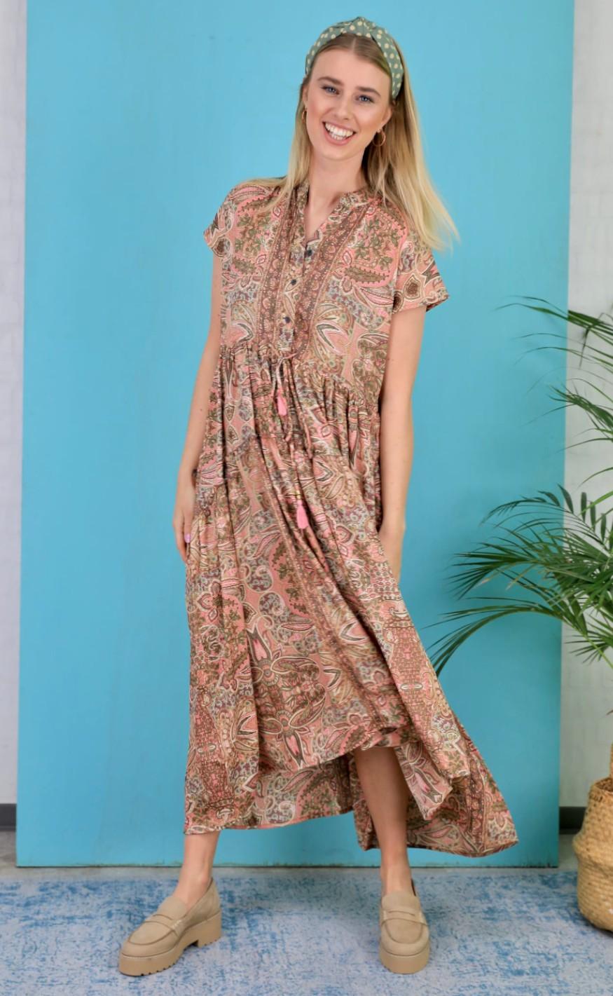 Black Colour Kjole - Luna Mae SS - Rose Ivory