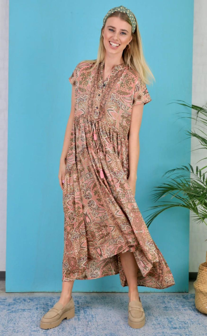 Black Colour Kjole - Luna Mae SS - Rose Ivory