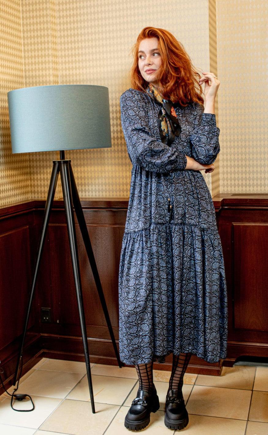 Black Colour Kjole - Luna Rose Boho - Midnight Bloom