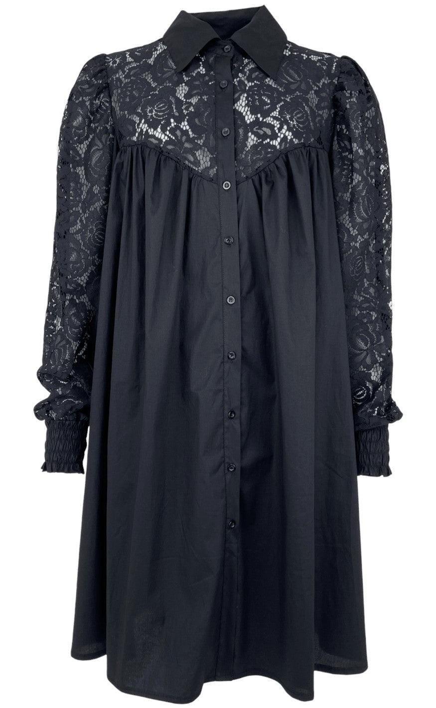 Black Colour Kjole - Malika - Black