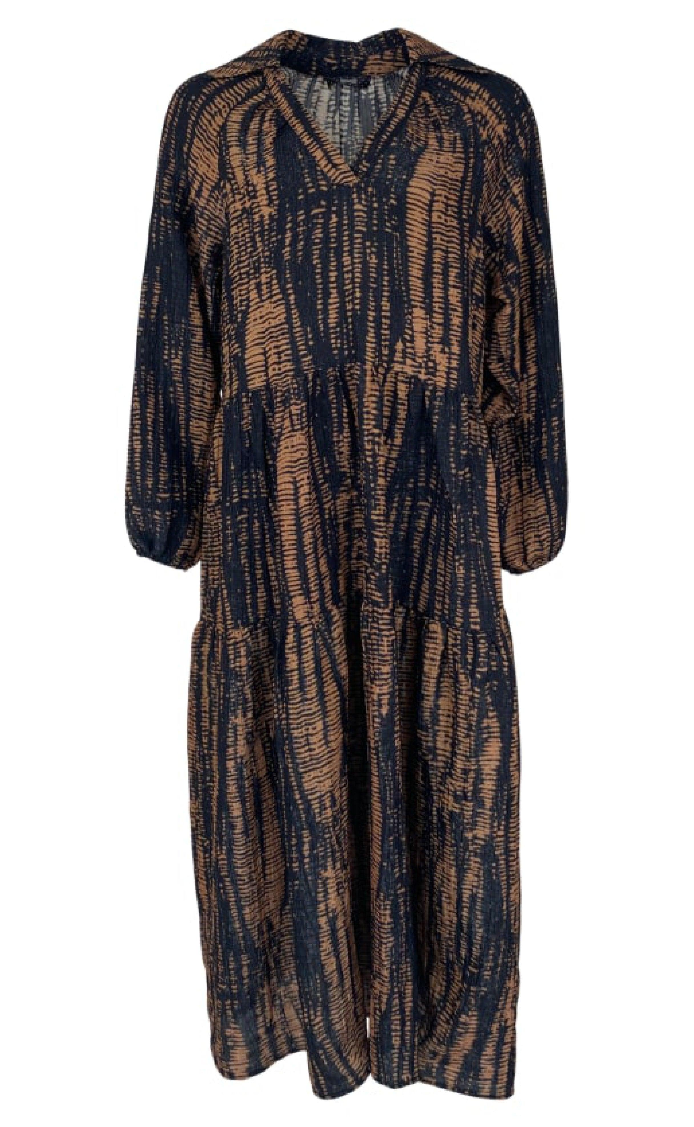 Black Colour Kjole - Riza - Camel