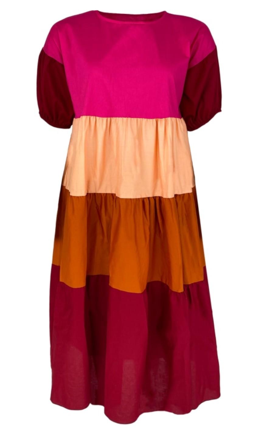 Black Colour Kjole - Suri - Pink Multi