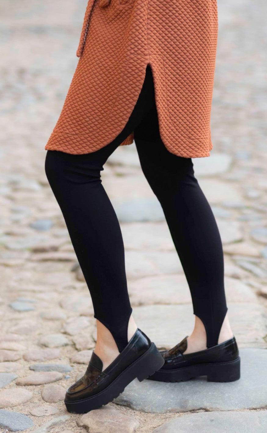 Black Colour Leggings - Flicka - Black