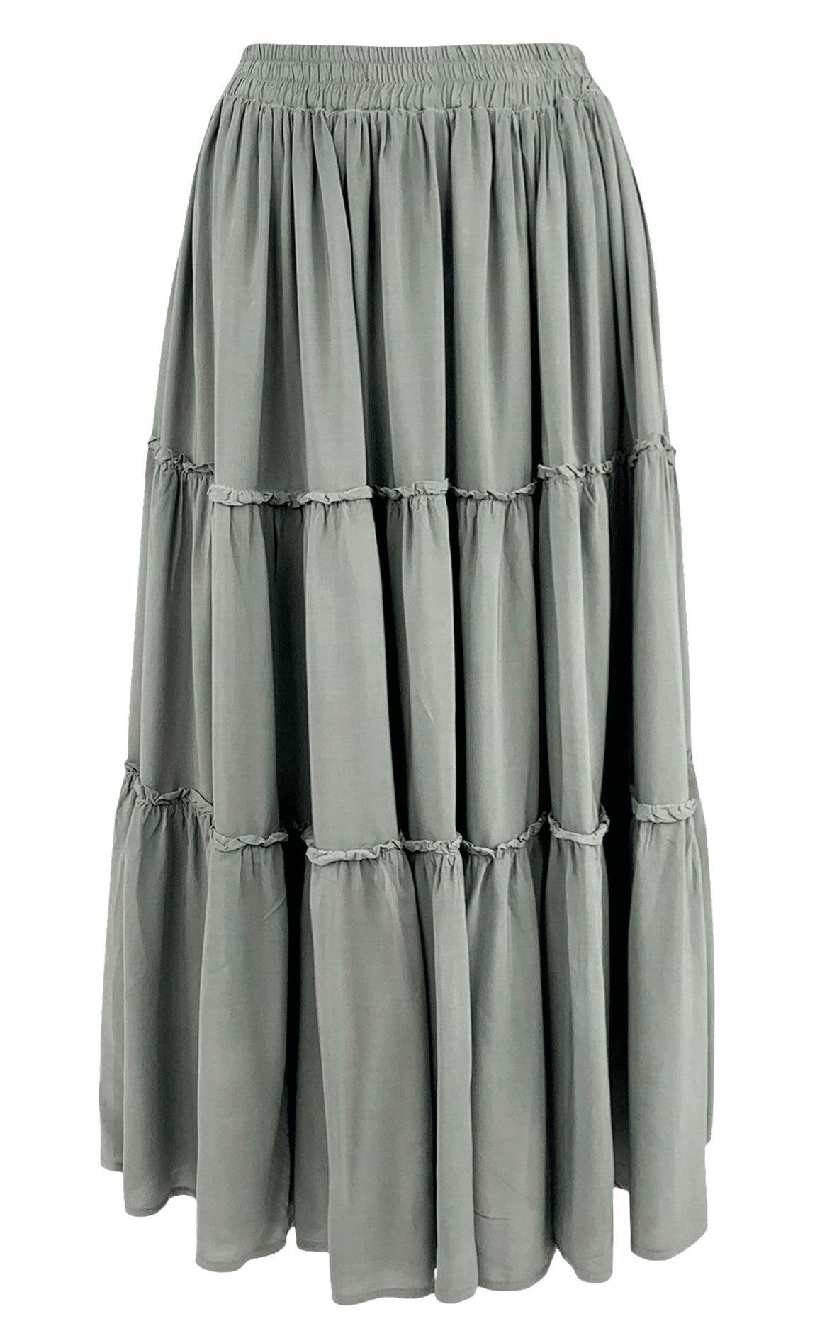 Black Colour Nederdel - Ada Boho - Olive