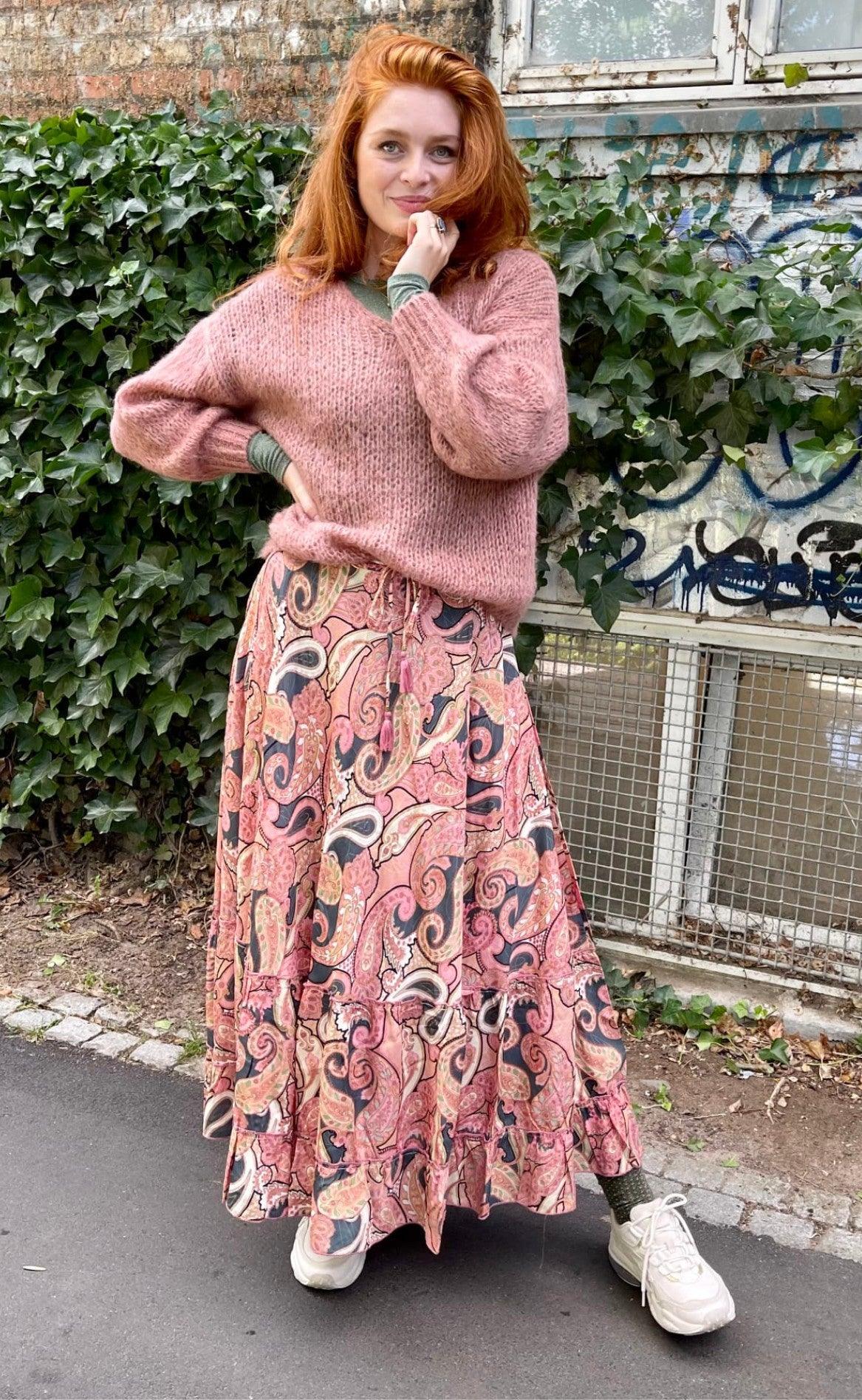 Black Colour Nederdel - Luna Boho - Terra Bloom