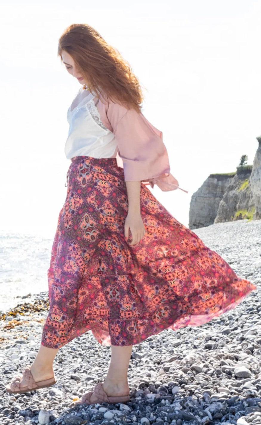 Black Colour Nederdel - Luna Maxi - Vibrant Pink