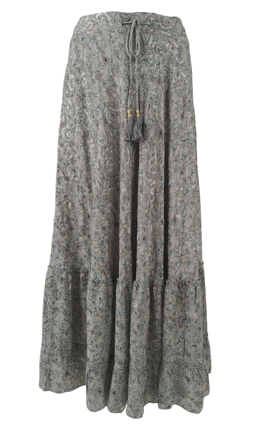 Black Colour Nederdel - Luna maxi Frill - Poetry Dove