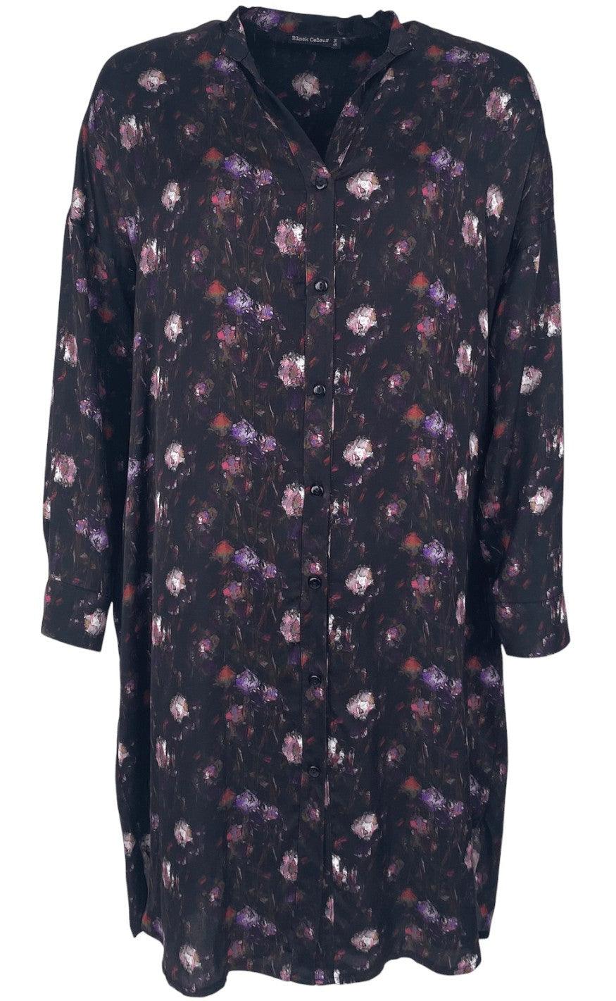 Black Colour Shirt - Vibella - Dark Tulip