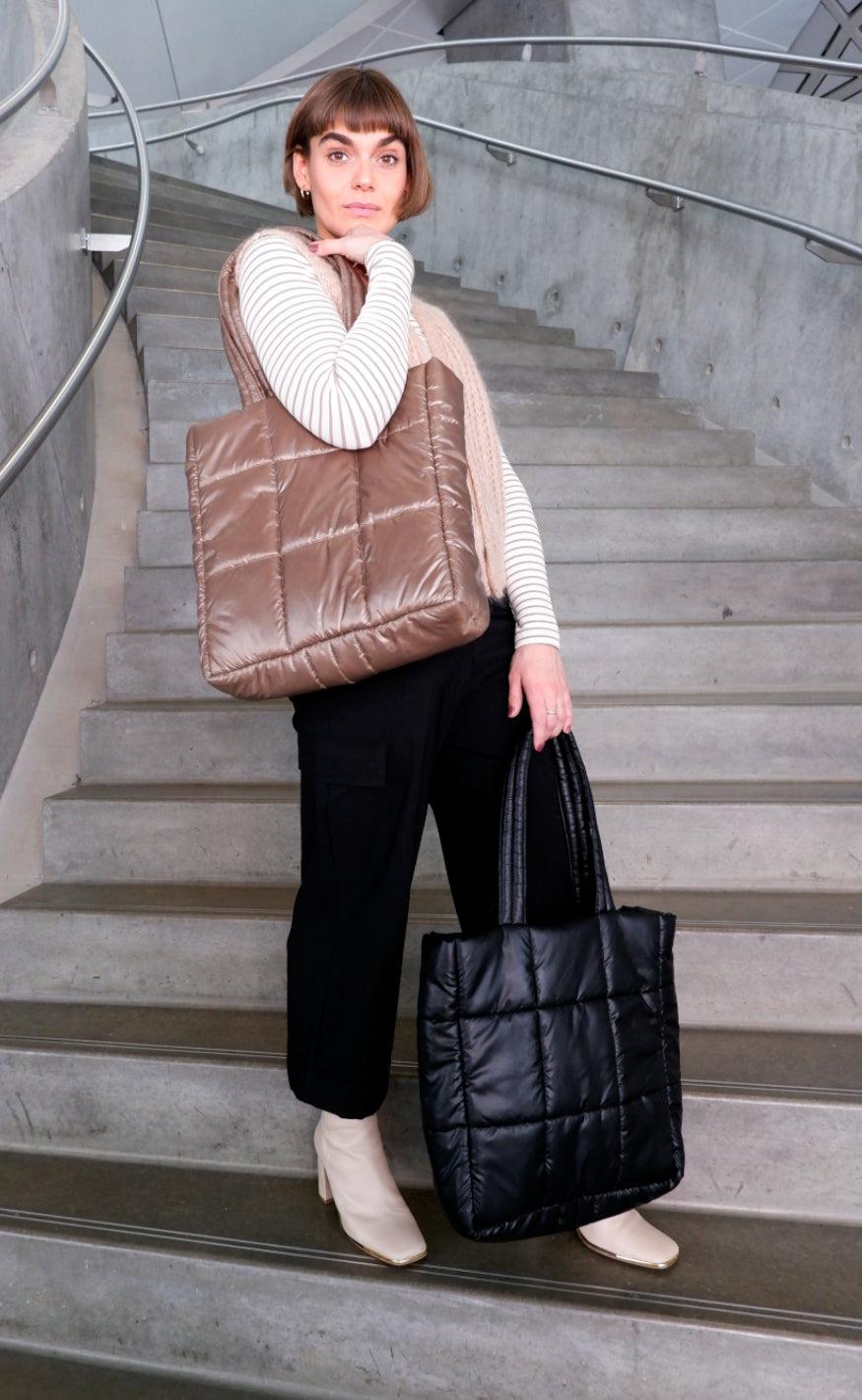 Black Colour Shopper - Lucky - Nougat