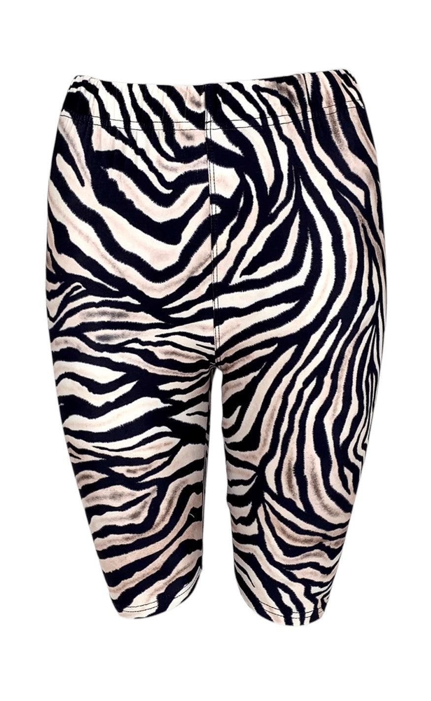 Black Colour Shorts - Zoil Zebra Tight - Zebra