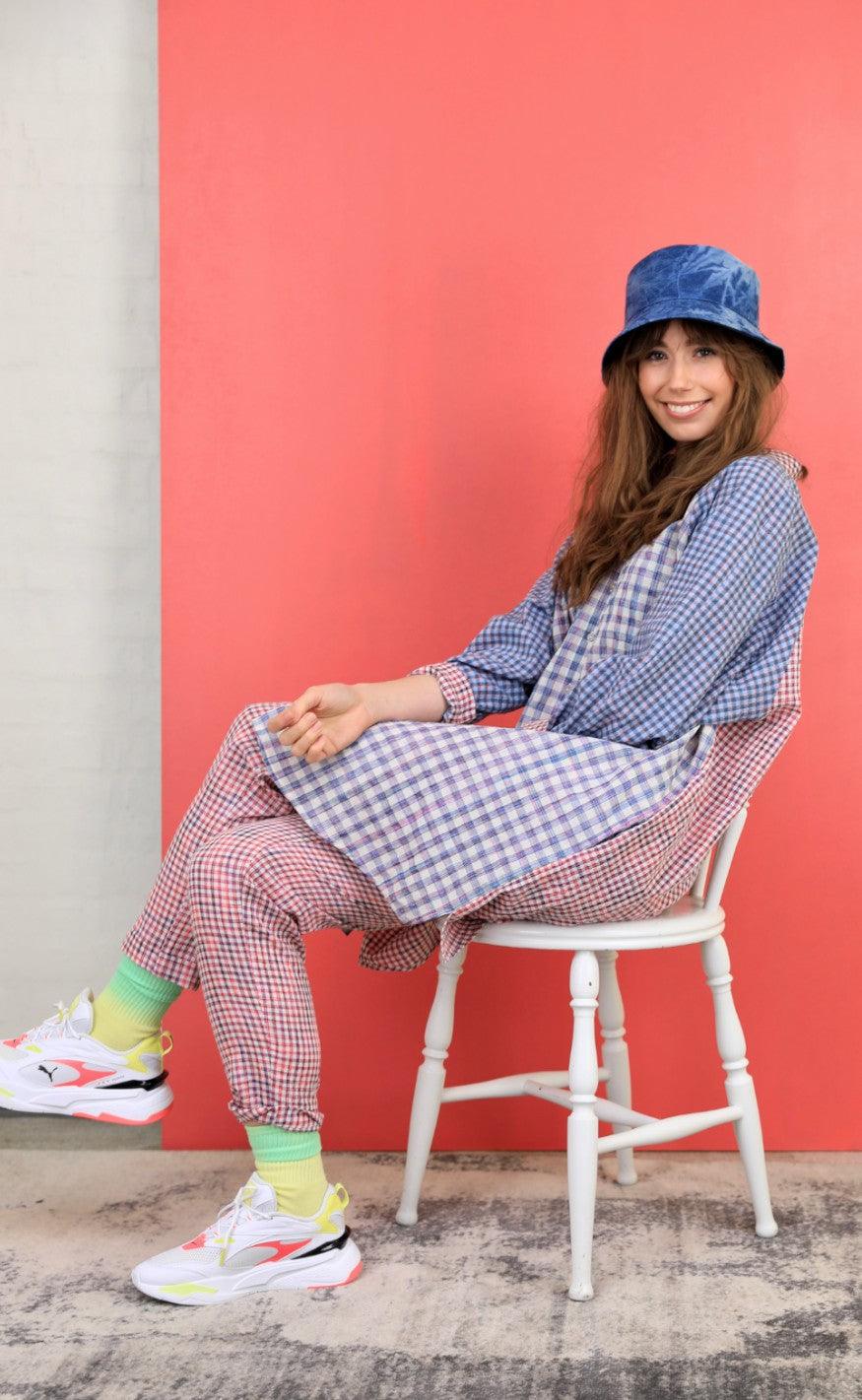 Black Colour Skjorte - Janna Oversize - Multi Blue