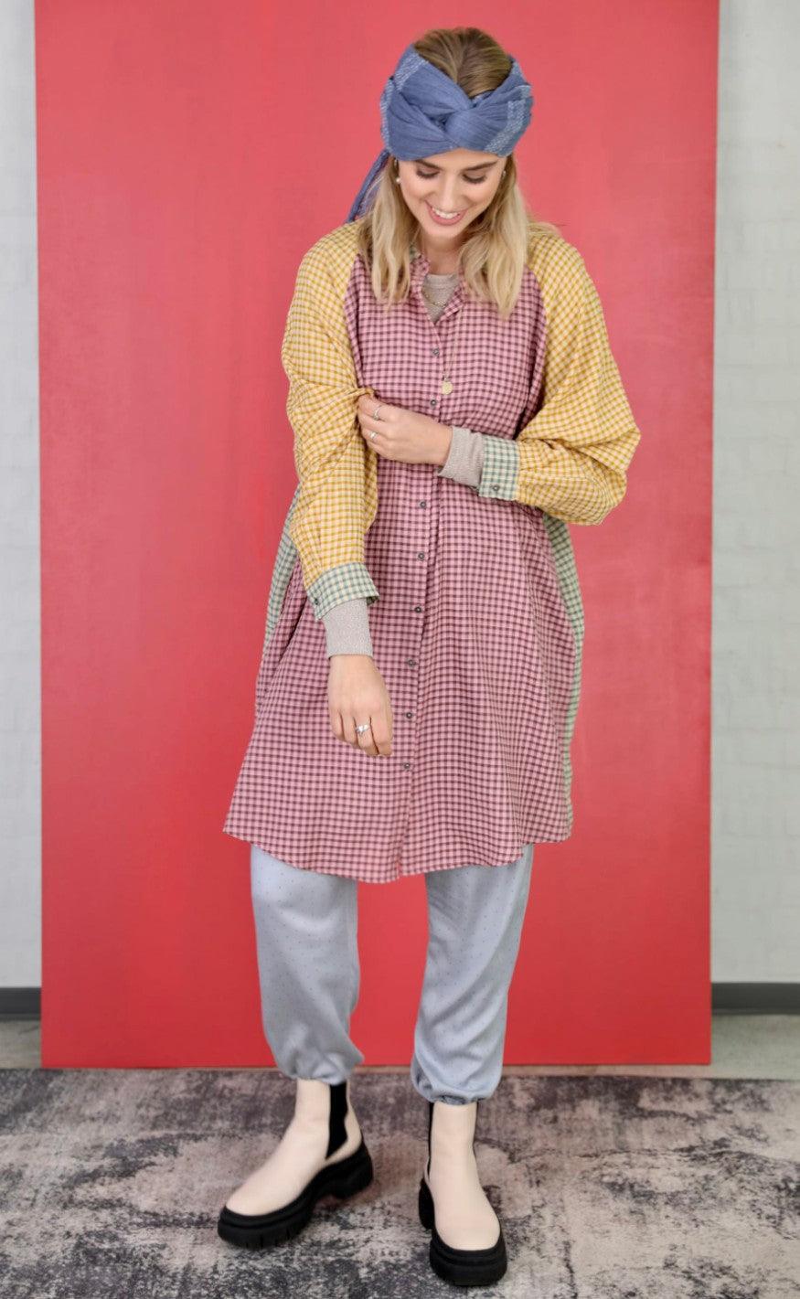 Black Colour Skjorte - Janna Oversize - Multi Pastel