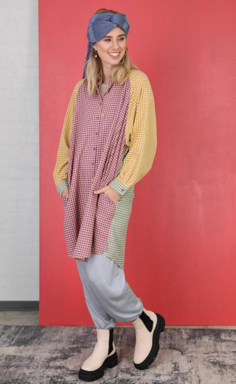 Black Colour Skjorte - Janna Oversize - Multi Pastel
