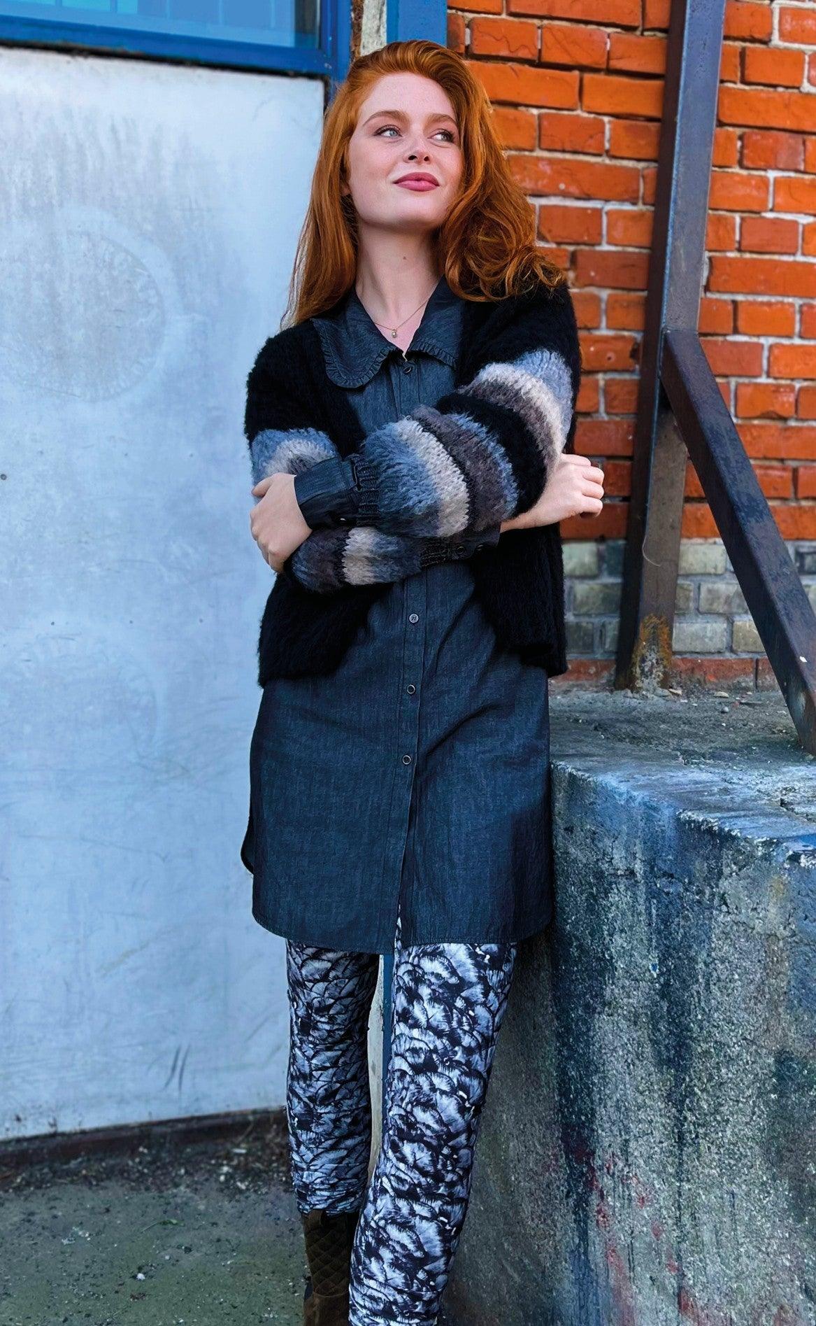 Black Colour Skjorte - Virginia - Black Denim
