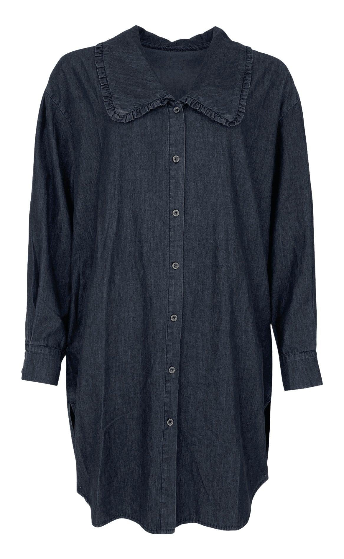 Black Colour Skjorte - Virginia - Black Denim