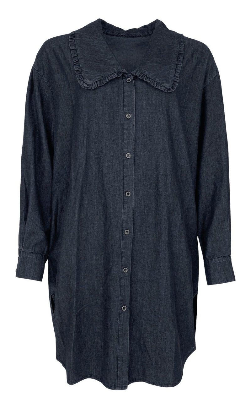 Black Colour Skjorte - Virginia - Black Denim