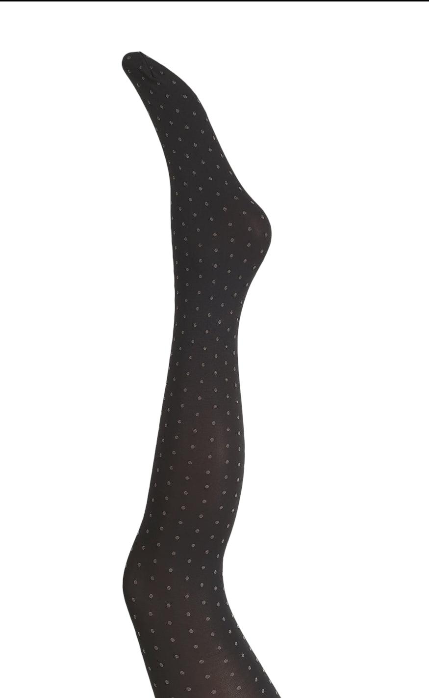 Black Colour Strømpebukser - Anna Mini Dot - Grey
