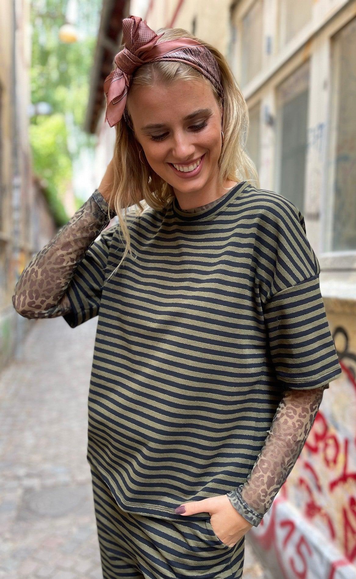 Black Colour Sweatshirt - Jessa - Army