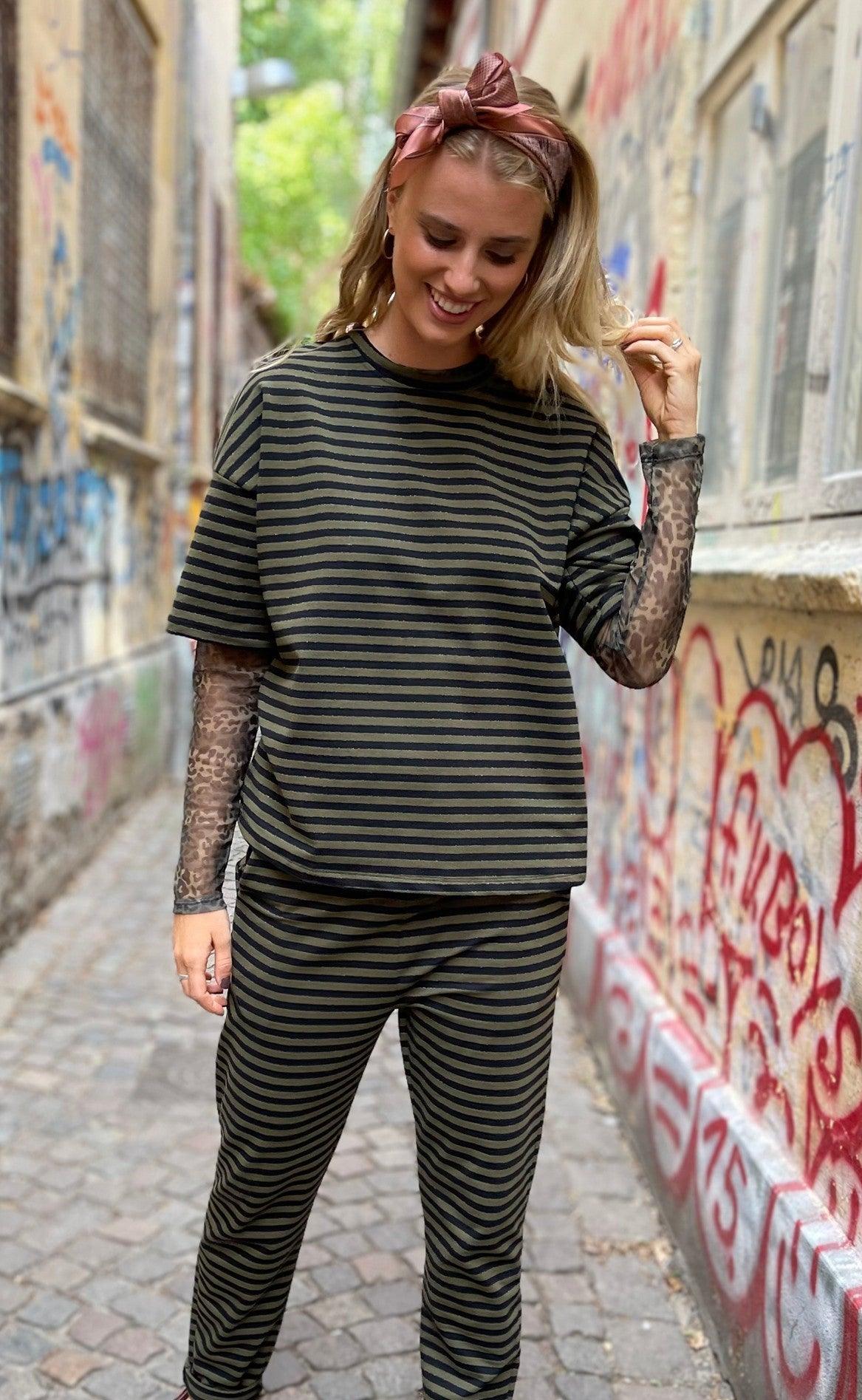 Black Colour Sweatshirt - Jessa - Army