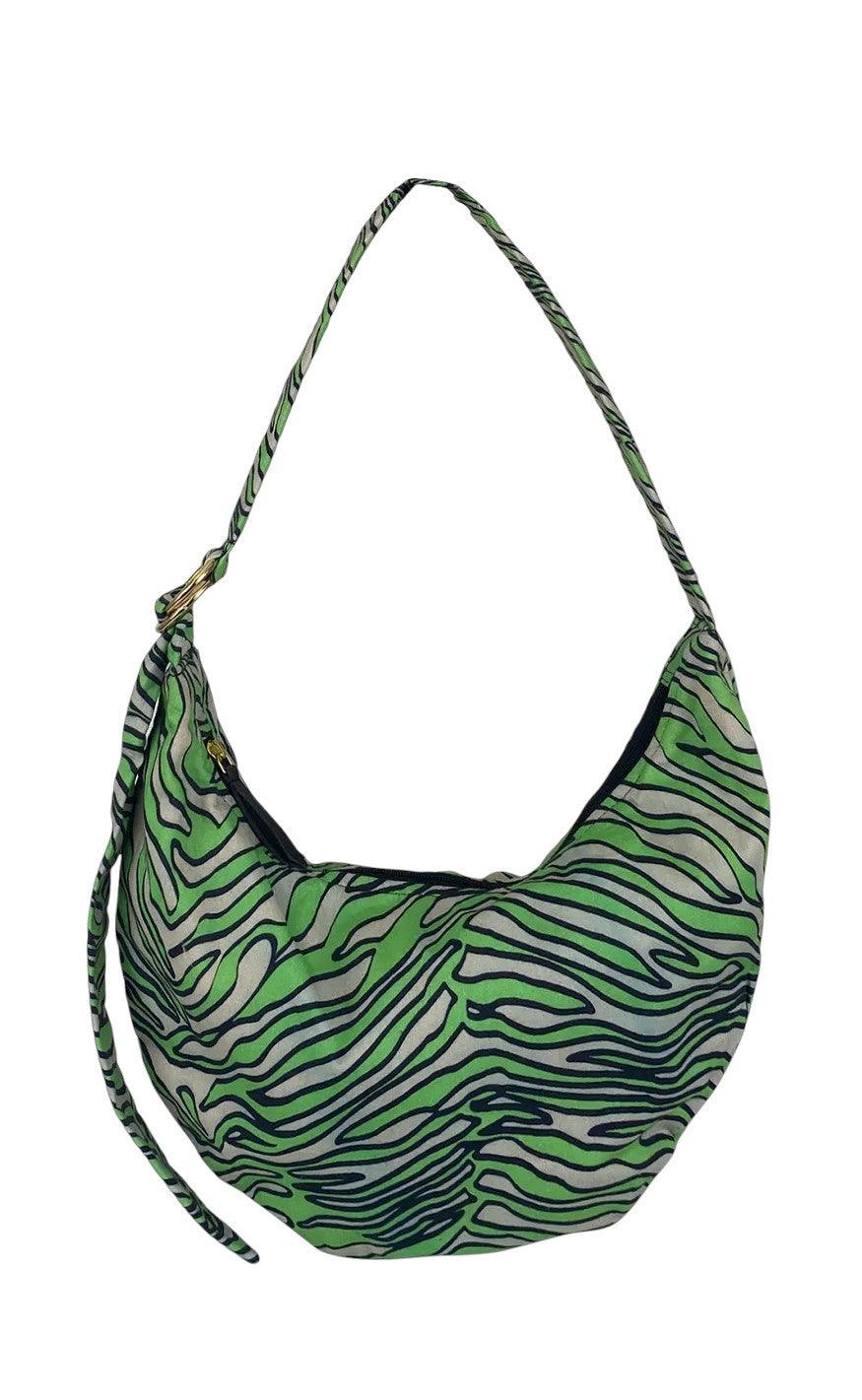 Black Colour Taske - Arzona - Green Zebra