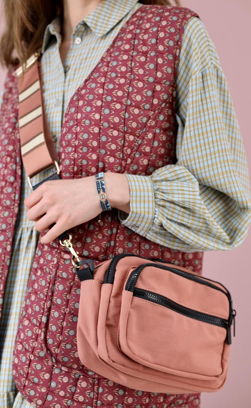 Black Colour Taske - Vada Matte Nylon - Pepe Rose