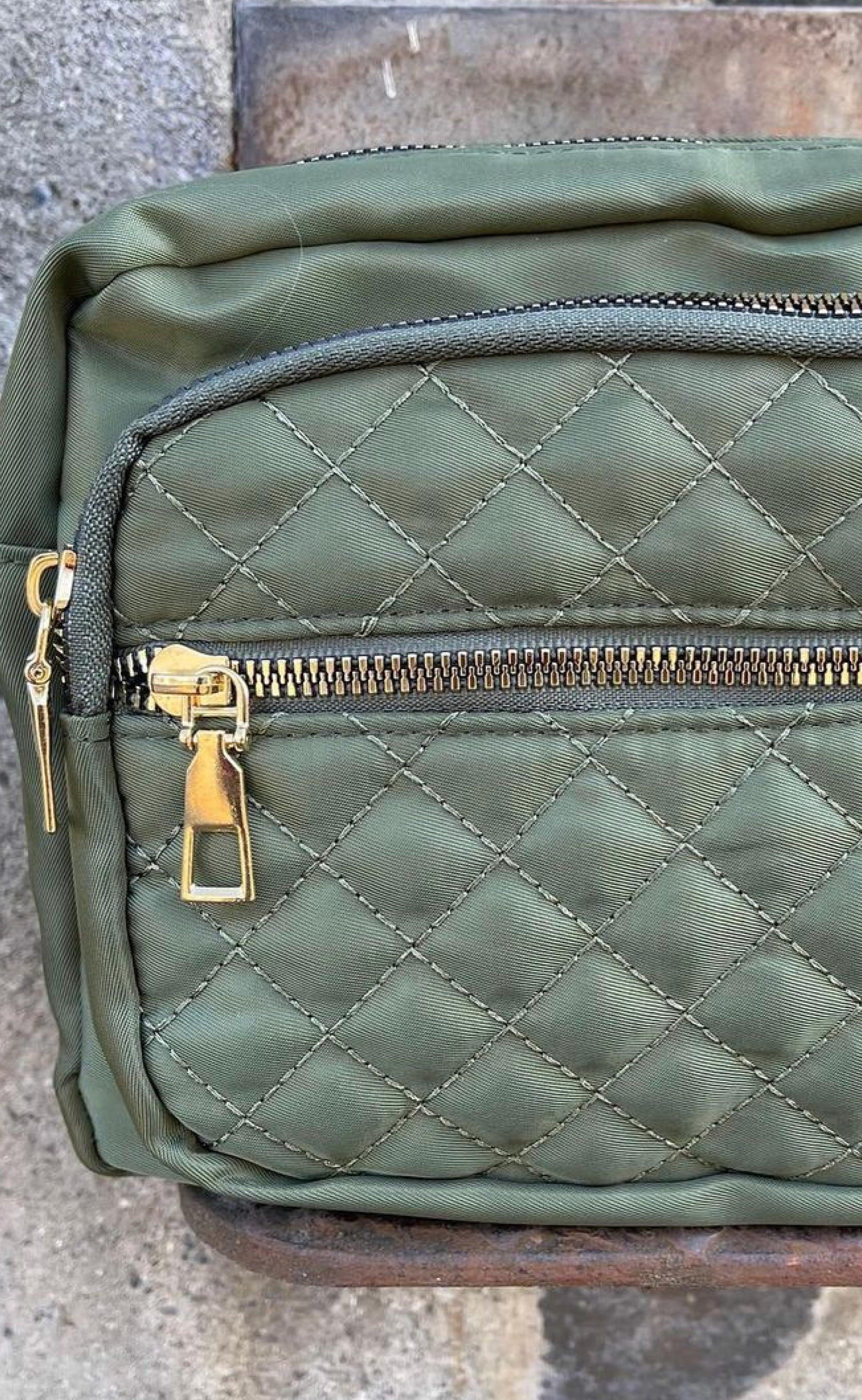Black Colour Taske - Viggy Quilt Medium - Army