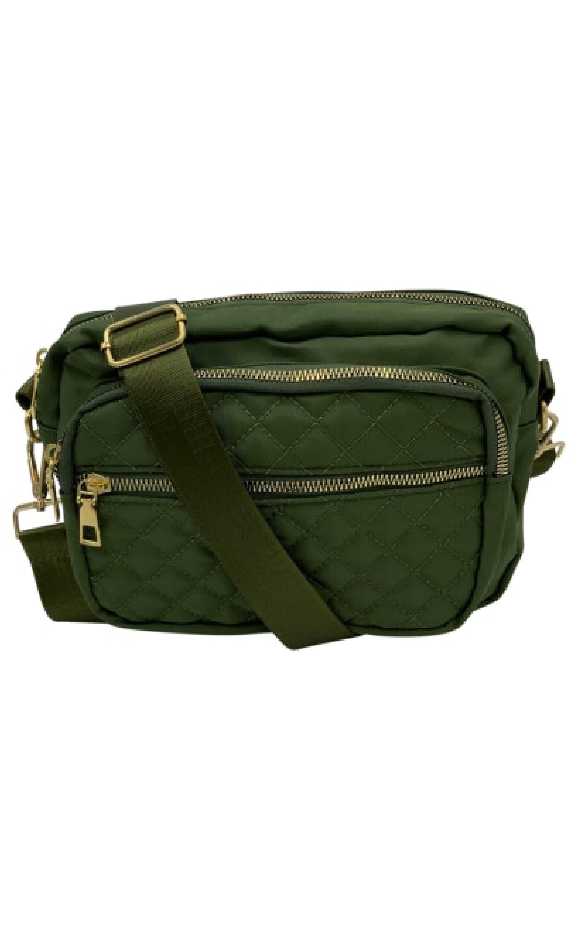 Black Colour Taske - Viggy Quilt Medium - Army