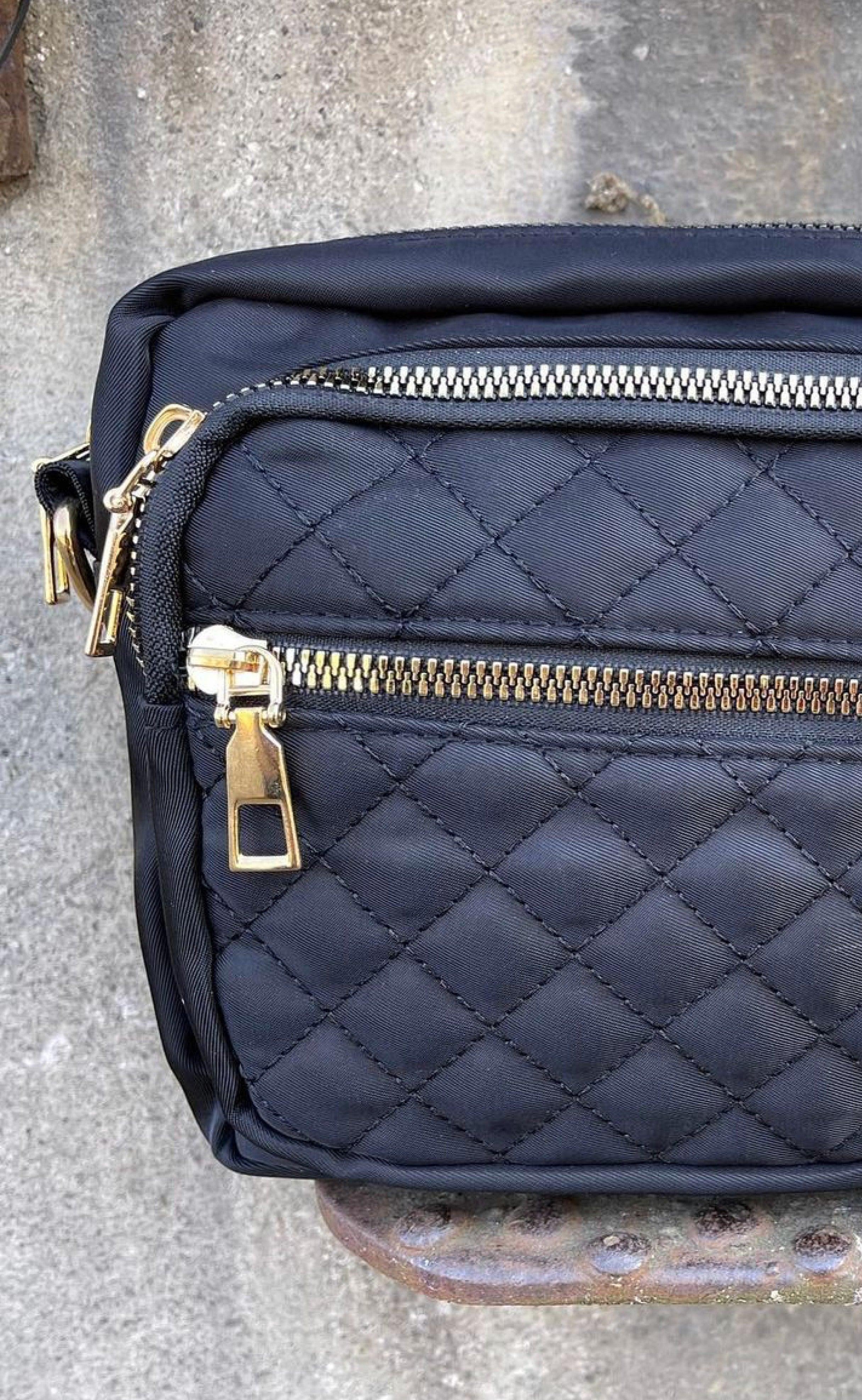 Black Colour Taske - Viggy Quilt Medium - Black