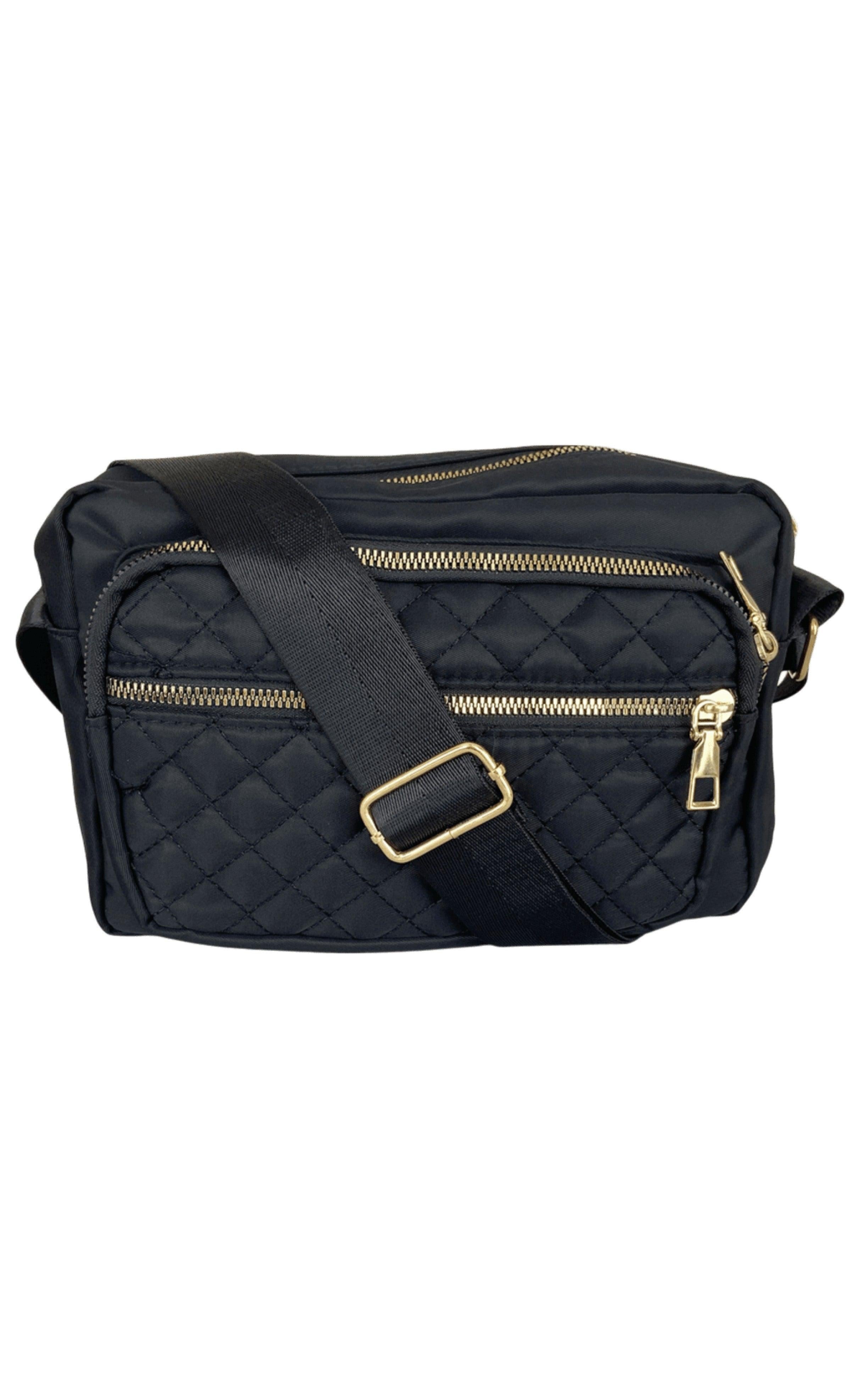 Black Colour Taske - Viggy Quilt Medium - Black