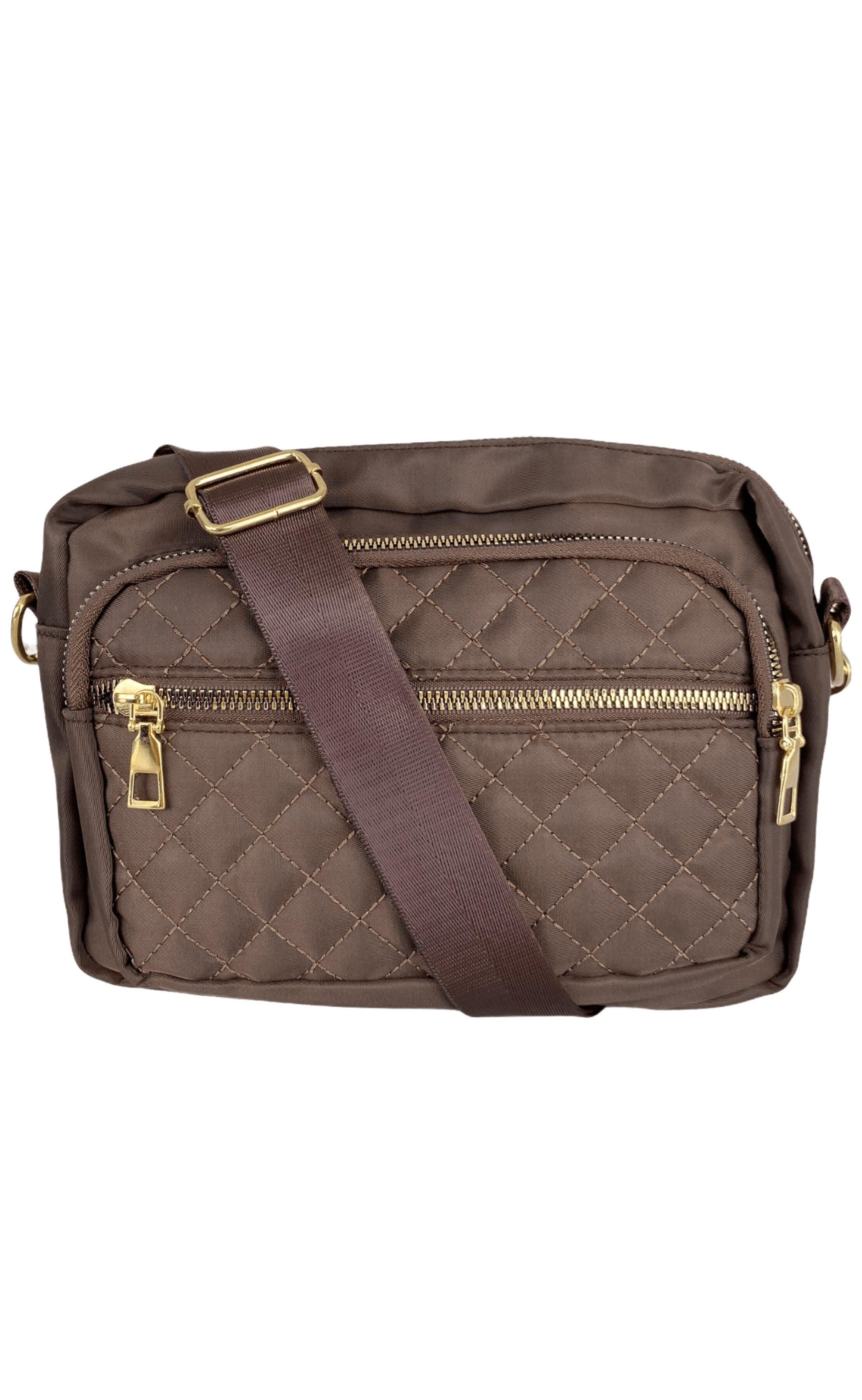 Black Colour Taske - Viggy Quilt Medium - Coffee