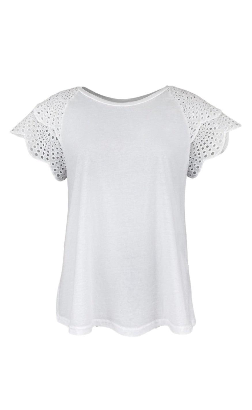 Black Colour Tee - Blair - White