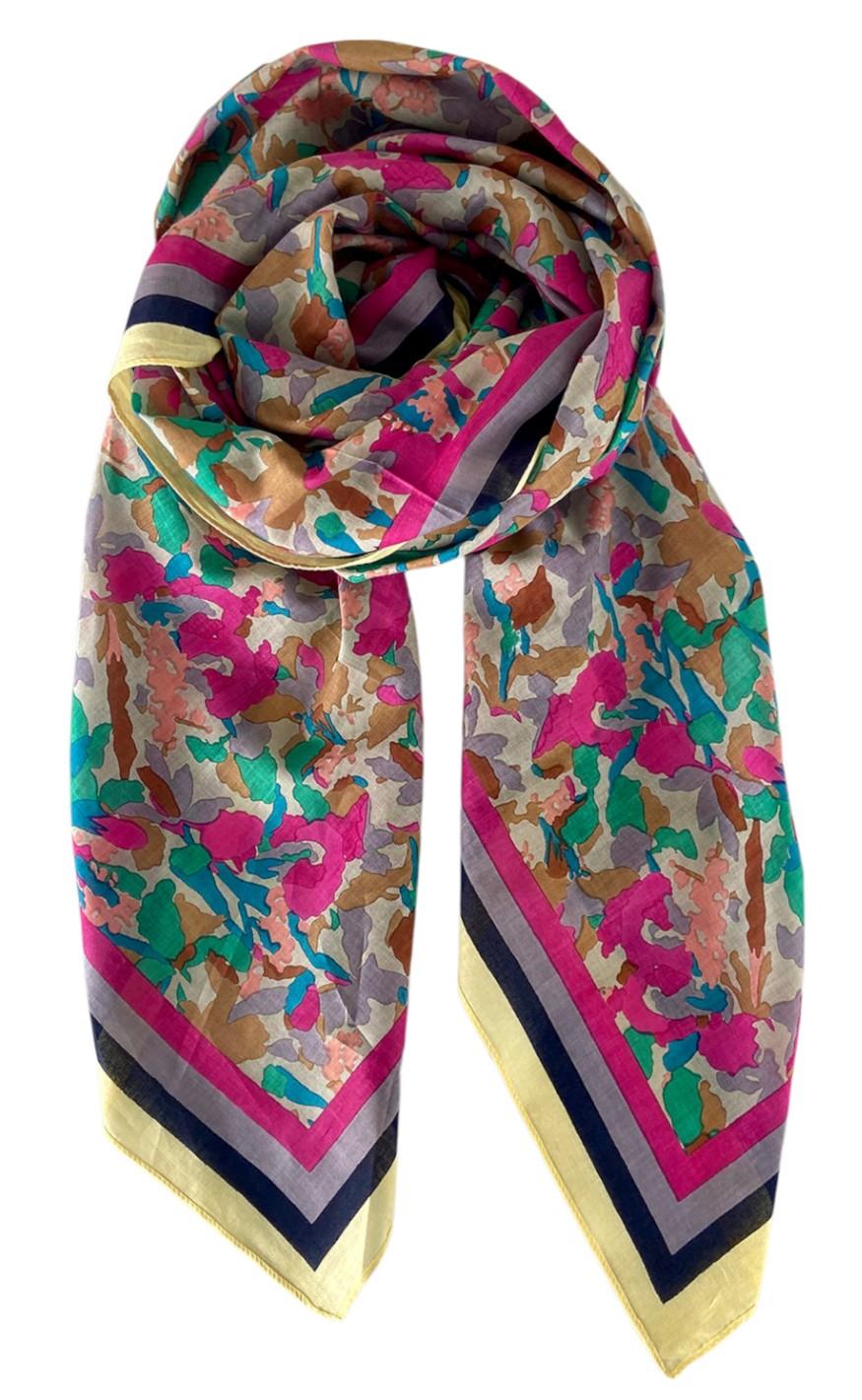 Black Colour Tørklæde - Effie - Pink Camo