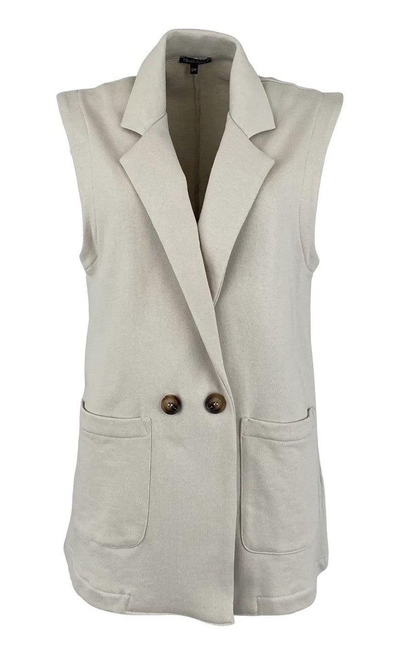 Black Colour Vest - Cory - Creme