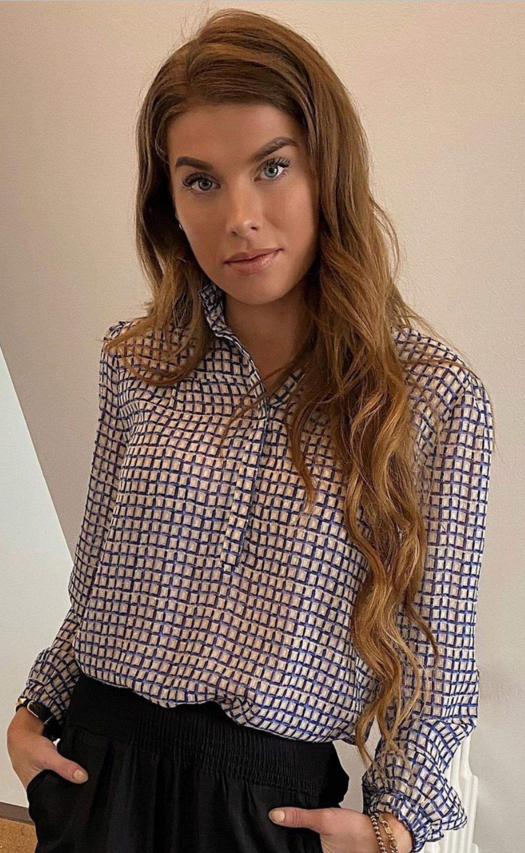 Continue Bluse - Agnes Tern - Blue