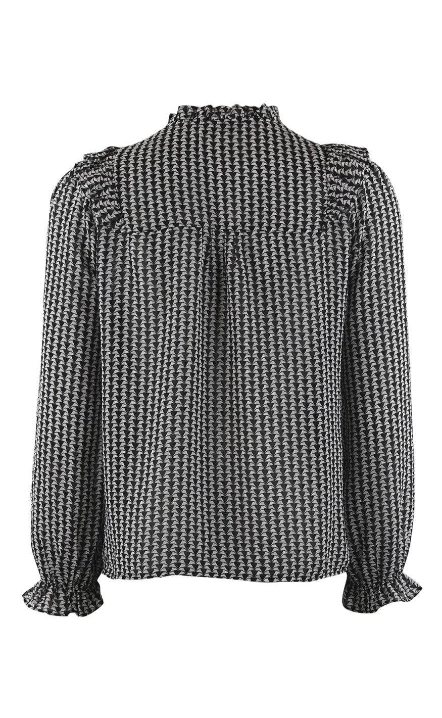 Continue Bluse - Bodil - Black/White