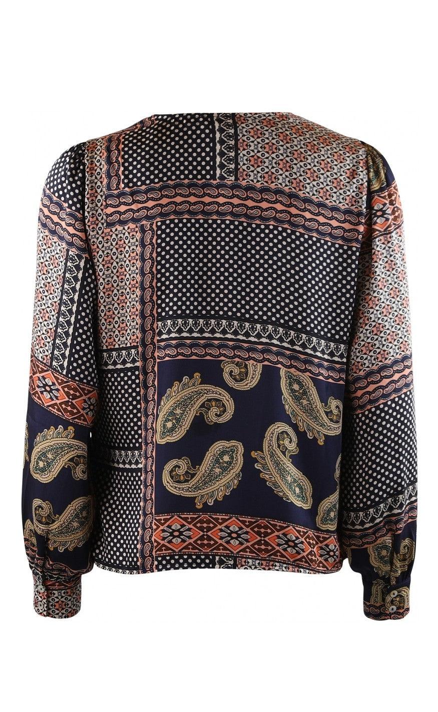 Continue Bluse - Ea - Multi Paisly Print