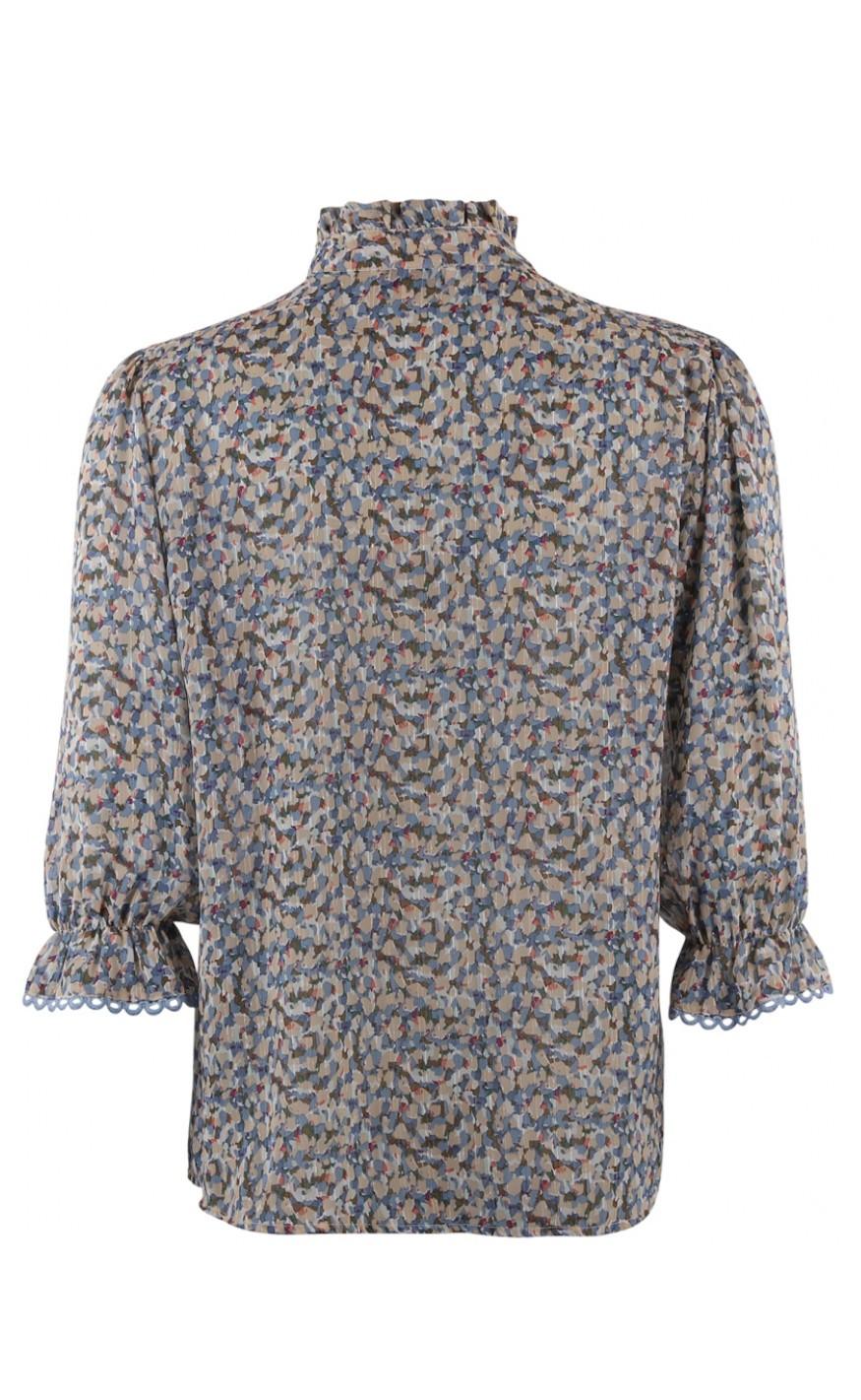 Continue Bluse - Isabella - Blue Flower