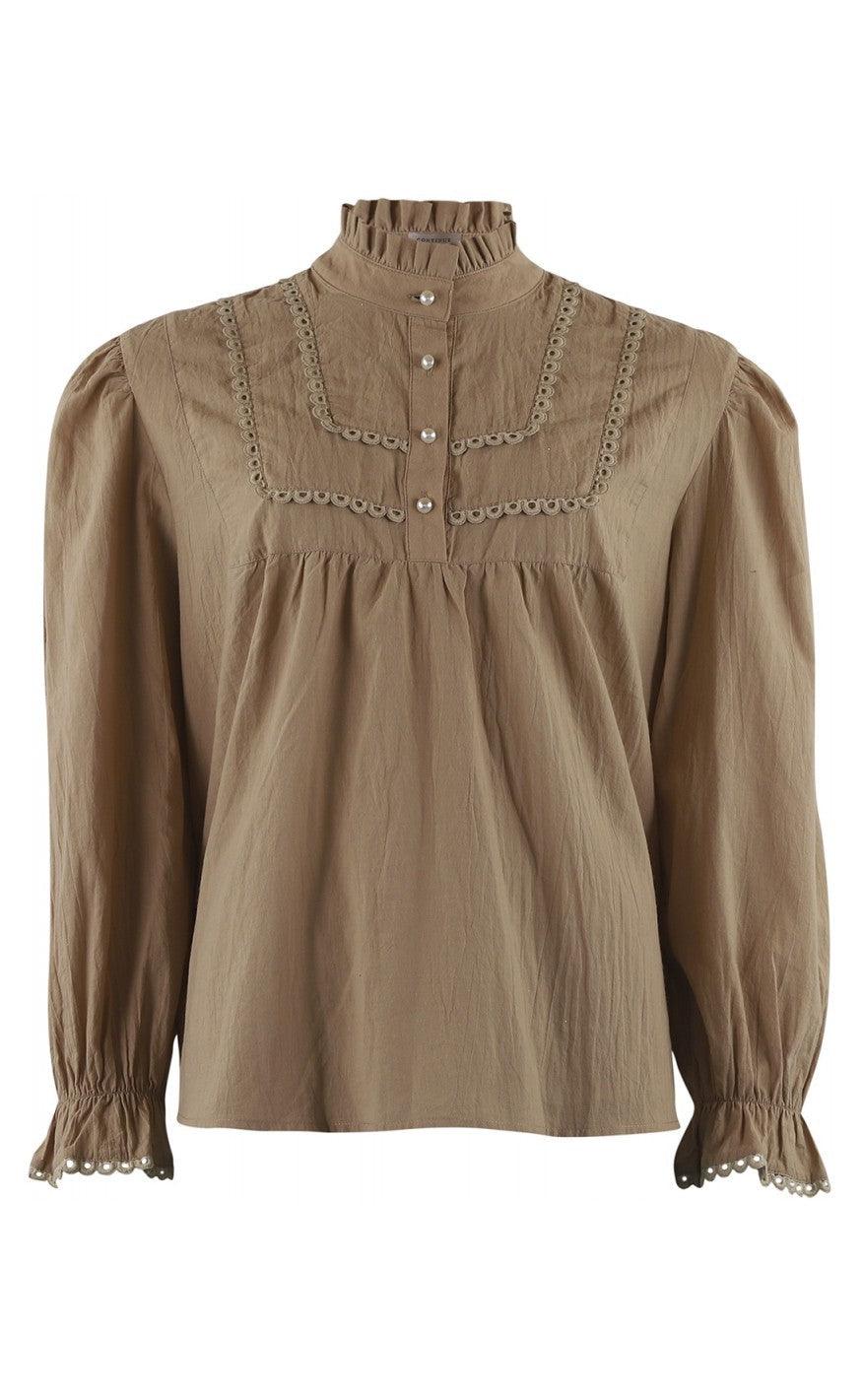 Continue Bluse - Isabella - Camel