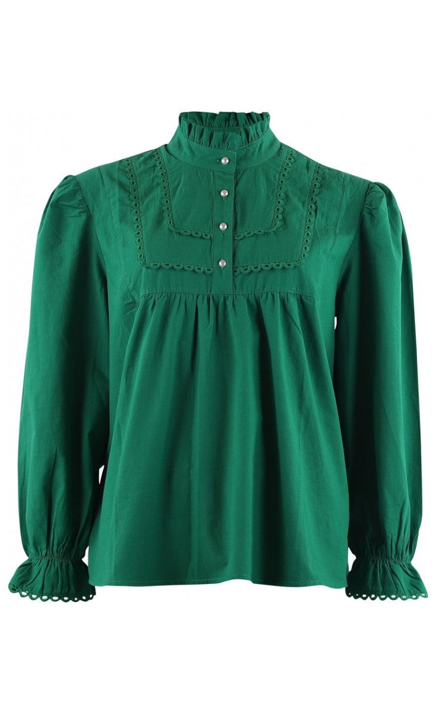 Continue Bluse - Isabella - Grass Green