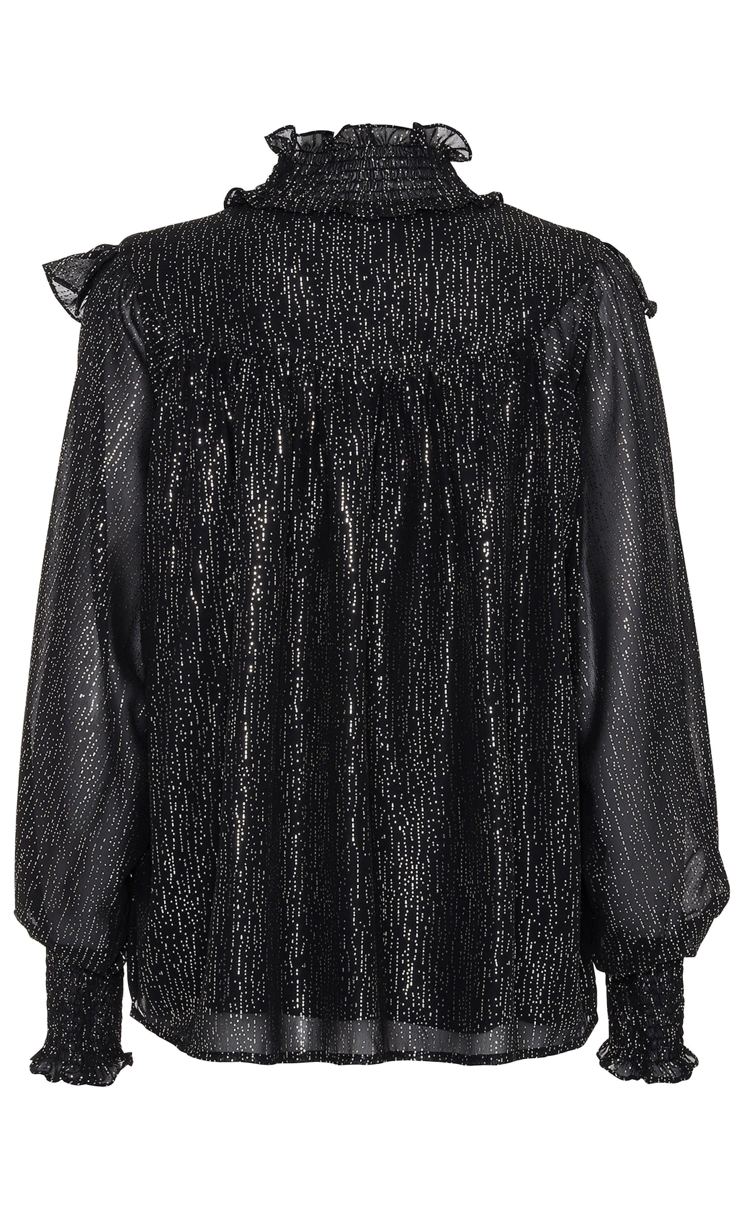 Continue Bluse - Karina - Black W. Gold