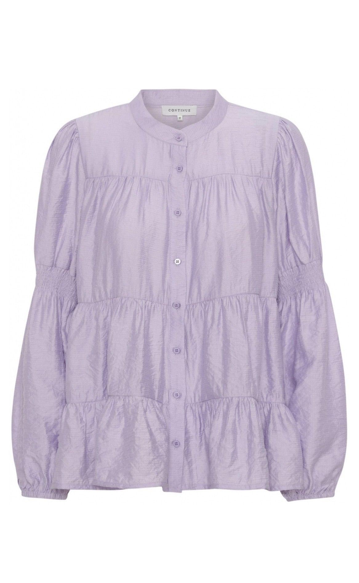 Continue Bluse - Sanna Solid - Light Purple