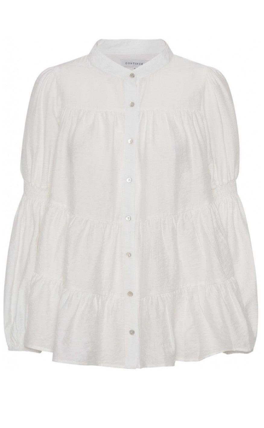 Continue Bluse - Sanna Solid - White