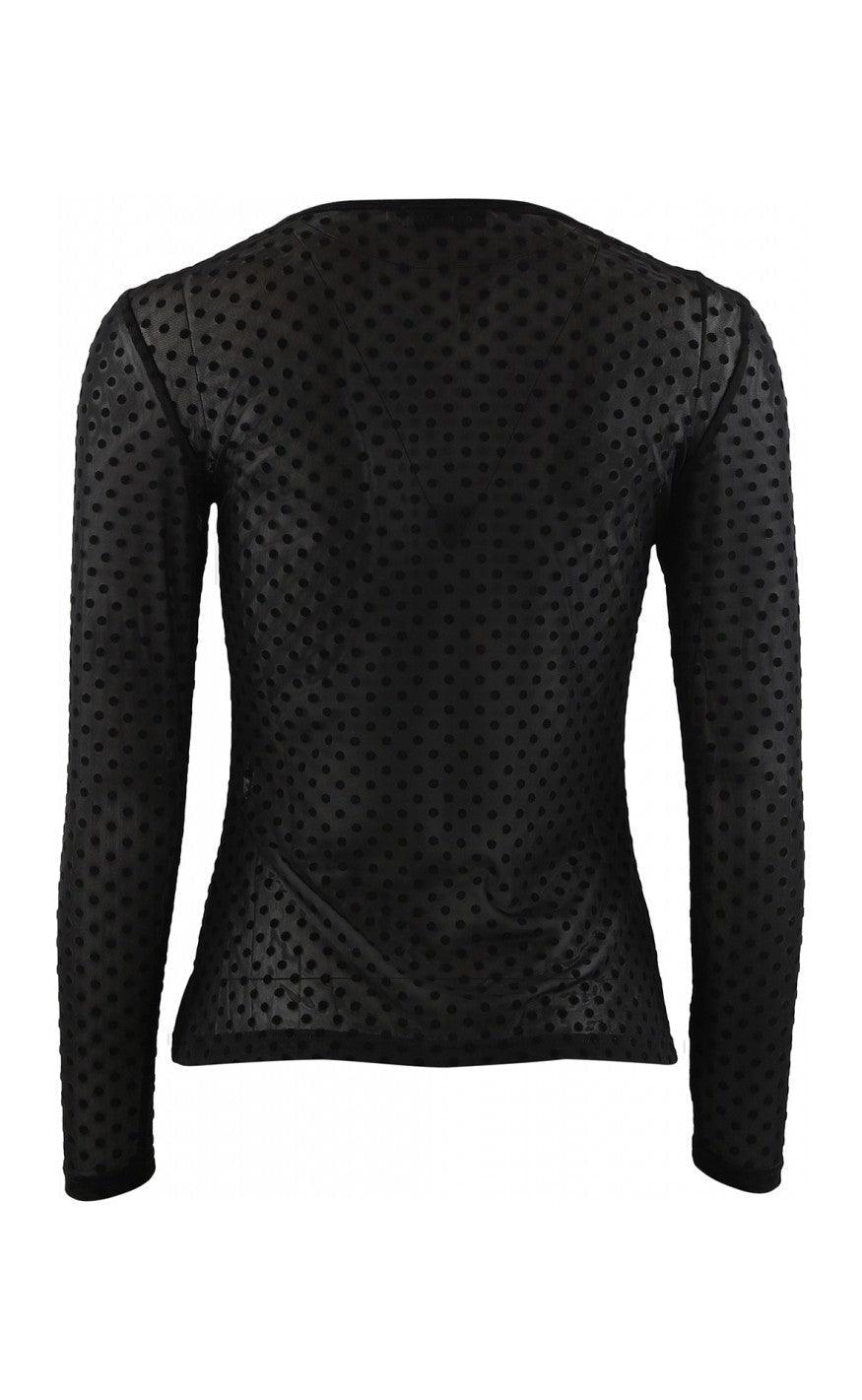 Continue Bluse - Shannie - Black With Dot