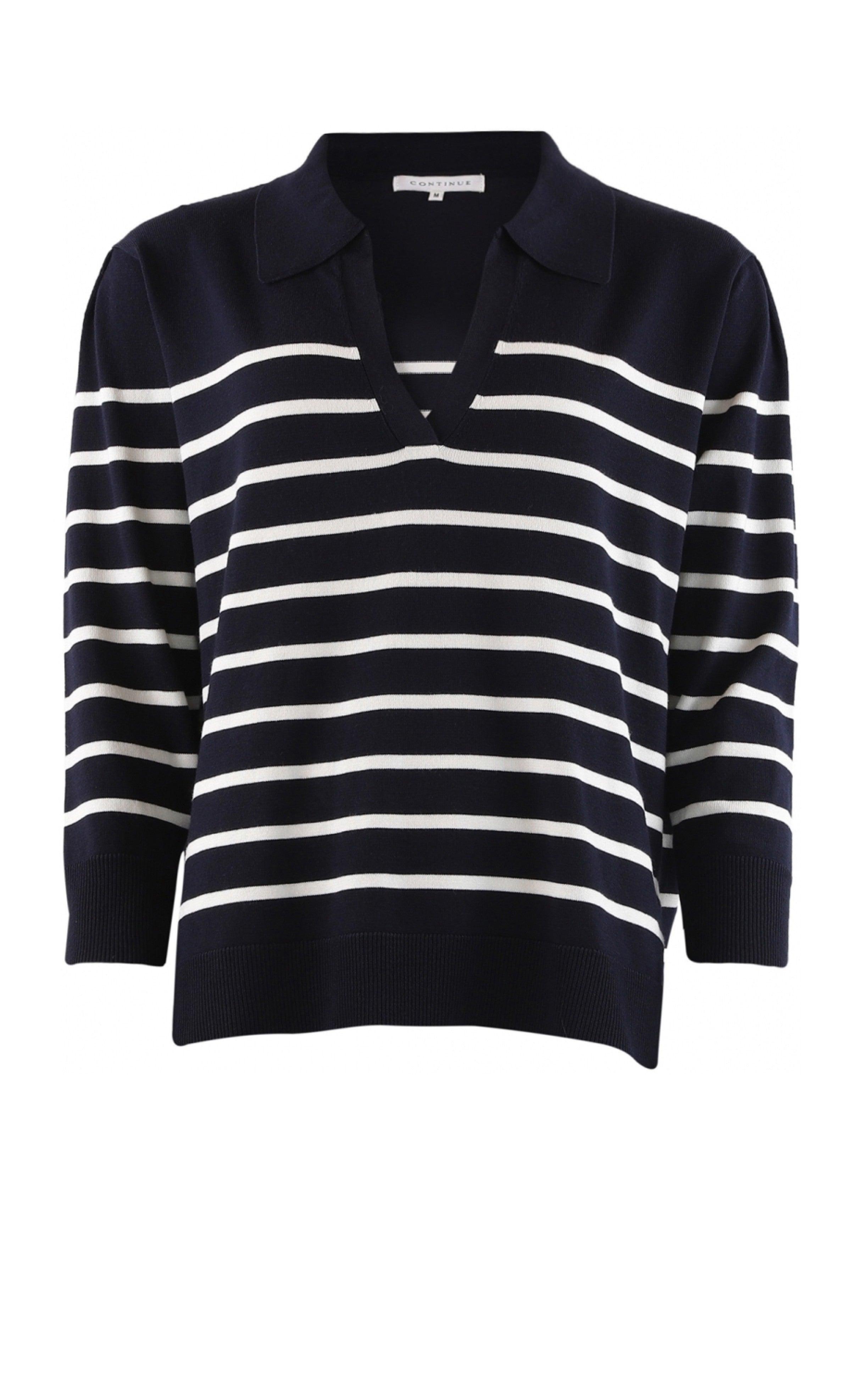 Continue Bluse - Victoria - Navy Blue