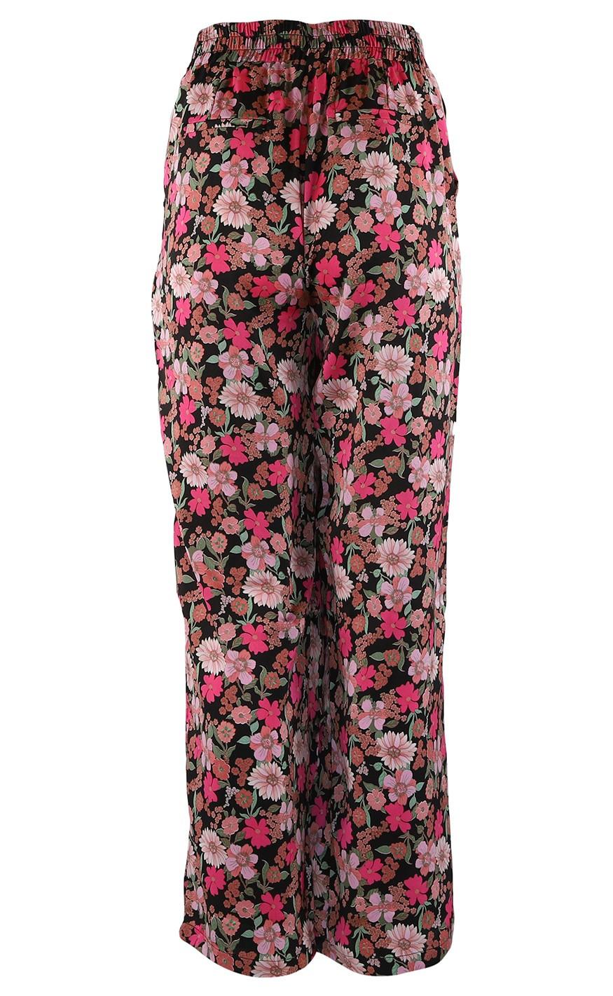 Continue Bukser - Lea - Black Flowerprint
