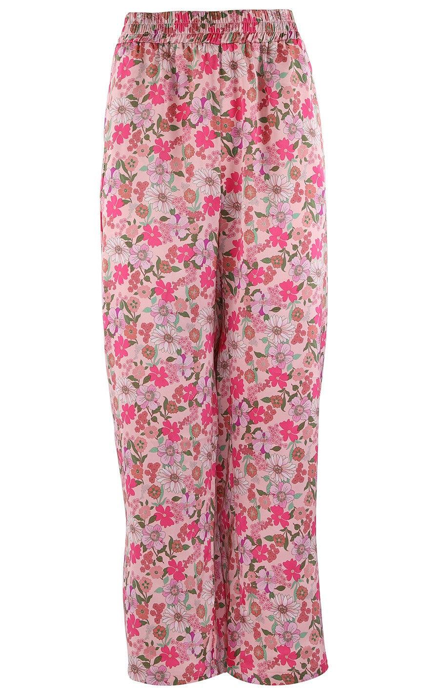 Continue Bukser - Lea Multiflower- Pink Flower