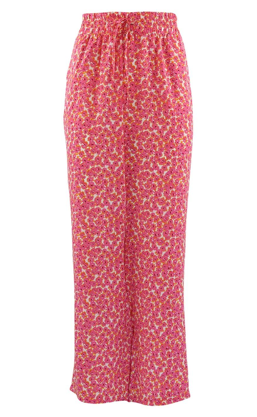 Continue Bukser - Lea - Pink Flower