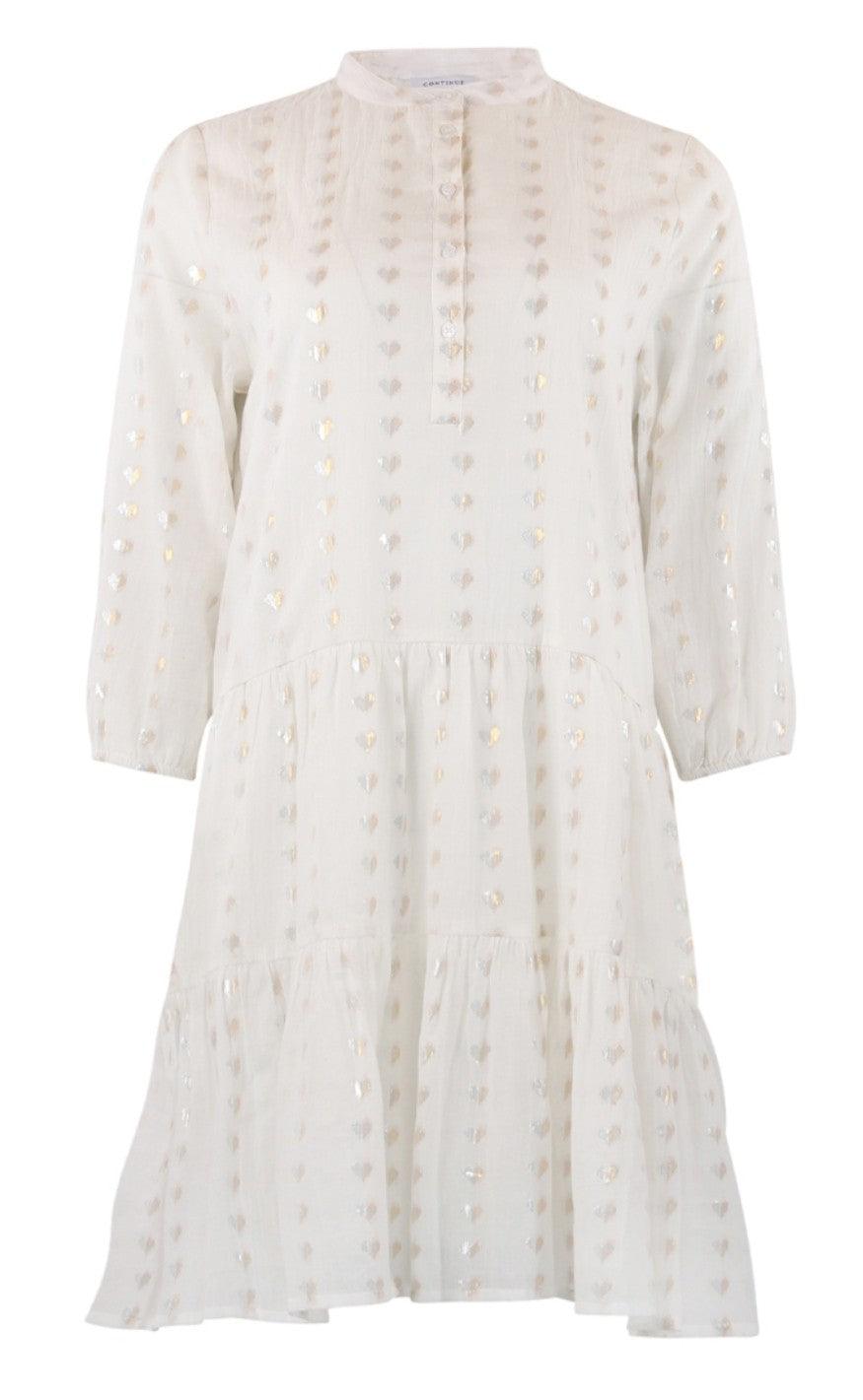 Continue Kjole - Annika Heart - White