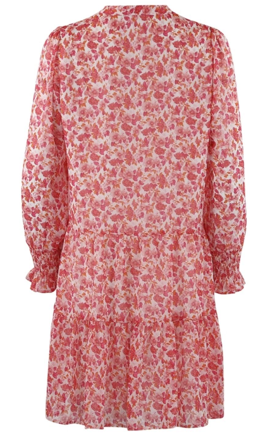 Continue Kjole - Annika - Pink/Orange Flower